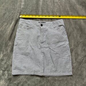 Brandy Melville One Size Navy White Striped Casual Mini Skirt With Pockets